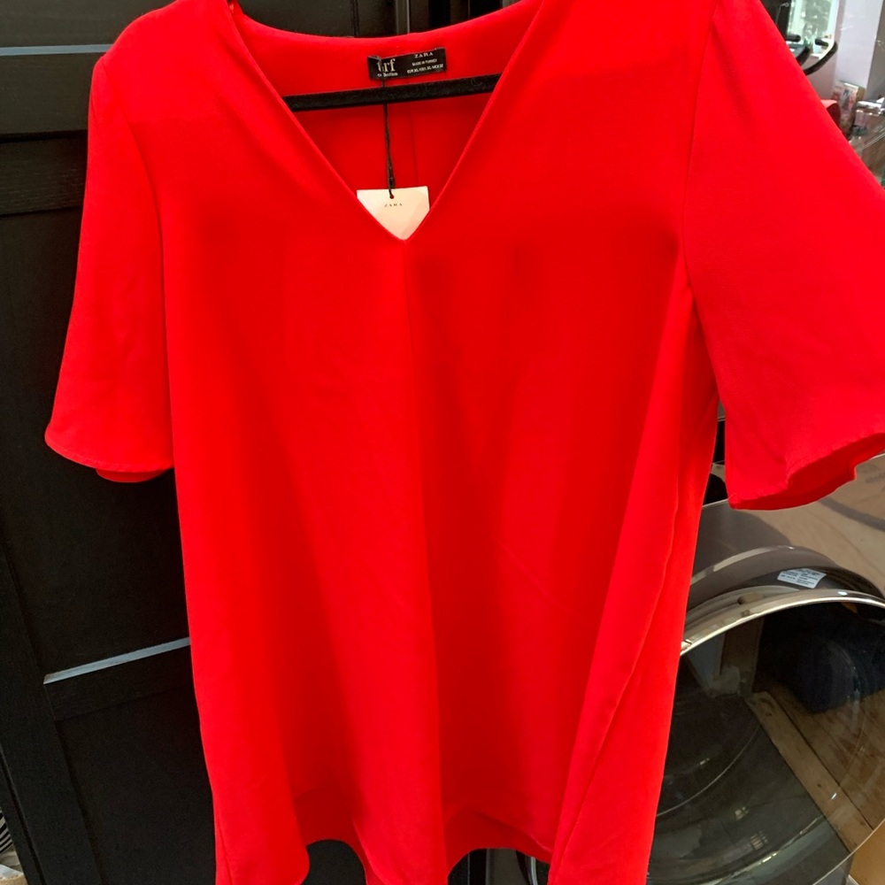Women's Red V-Neck dress